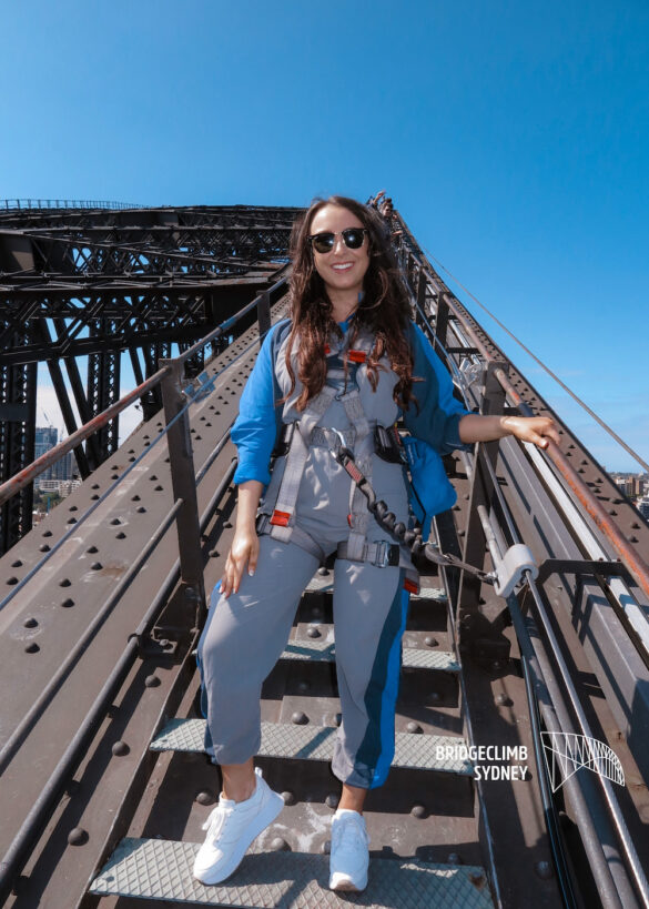 Girl on Harbour Bridge Sydney