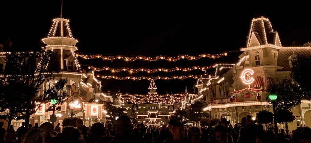 Disneyland Paris at night