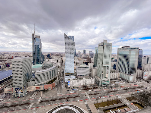 View from top of Palace of Culture and Science