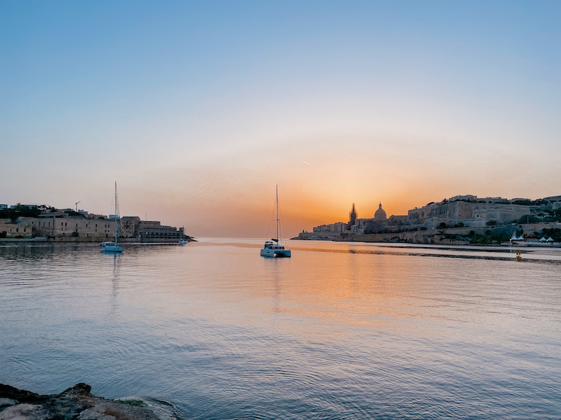 Sunrise in Valletta Malta